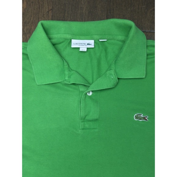 Lacoste Men's Green Polo Shirt 4XL Short Sleeve Crocodile Logo Classic Fit Golf - Picture 1 of 9